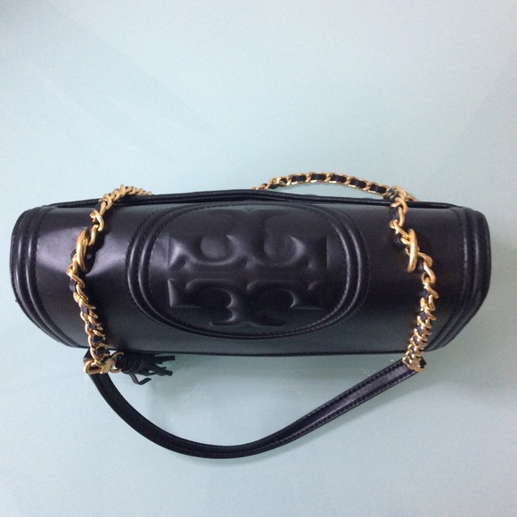 Authentic Tory Burch Black Large Fleming Convertible Shoulder Bag Crossbody - Picture 6 of 16